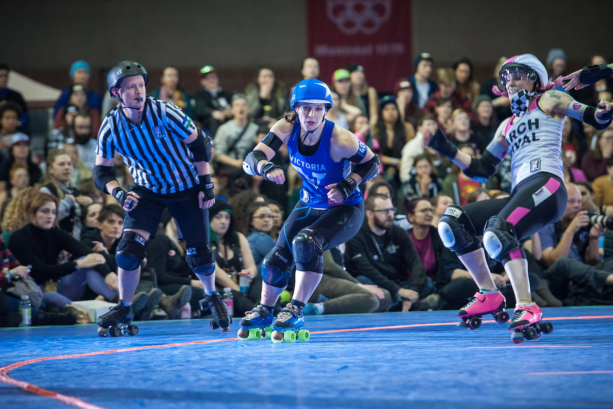 Victoria vs Arch Rival in Game 12 of the 2019 International WFTDA Championships