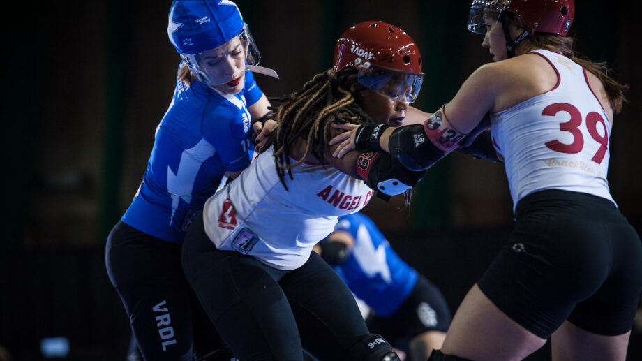 Victoria vs Angel City in Game 4 of the 2019 International WFTDA Championships