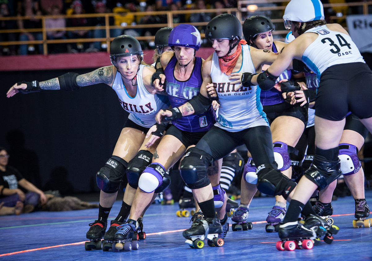 Rose City vs Philly in Game 5 of the 2019 International WFTDA Championships