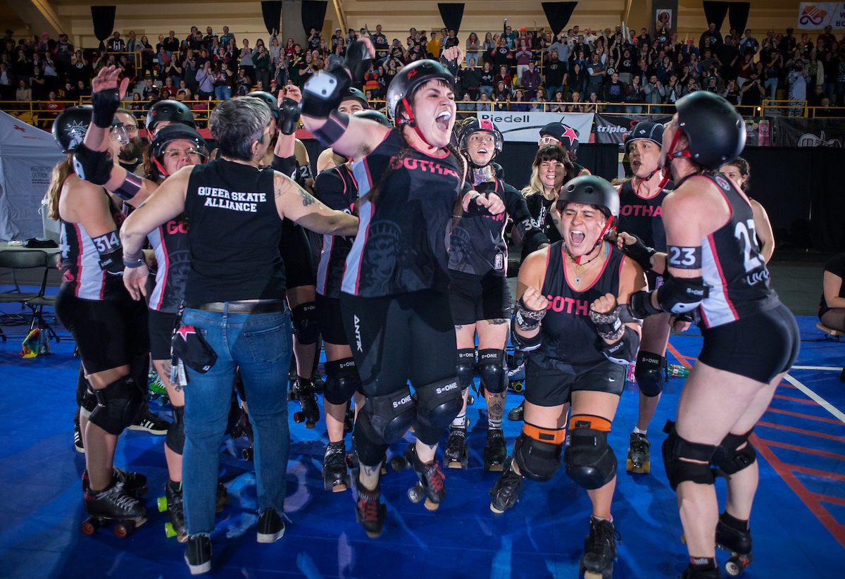 Gotham vs Victoria in Game 9 of the 2019 International WFTDA Championships
