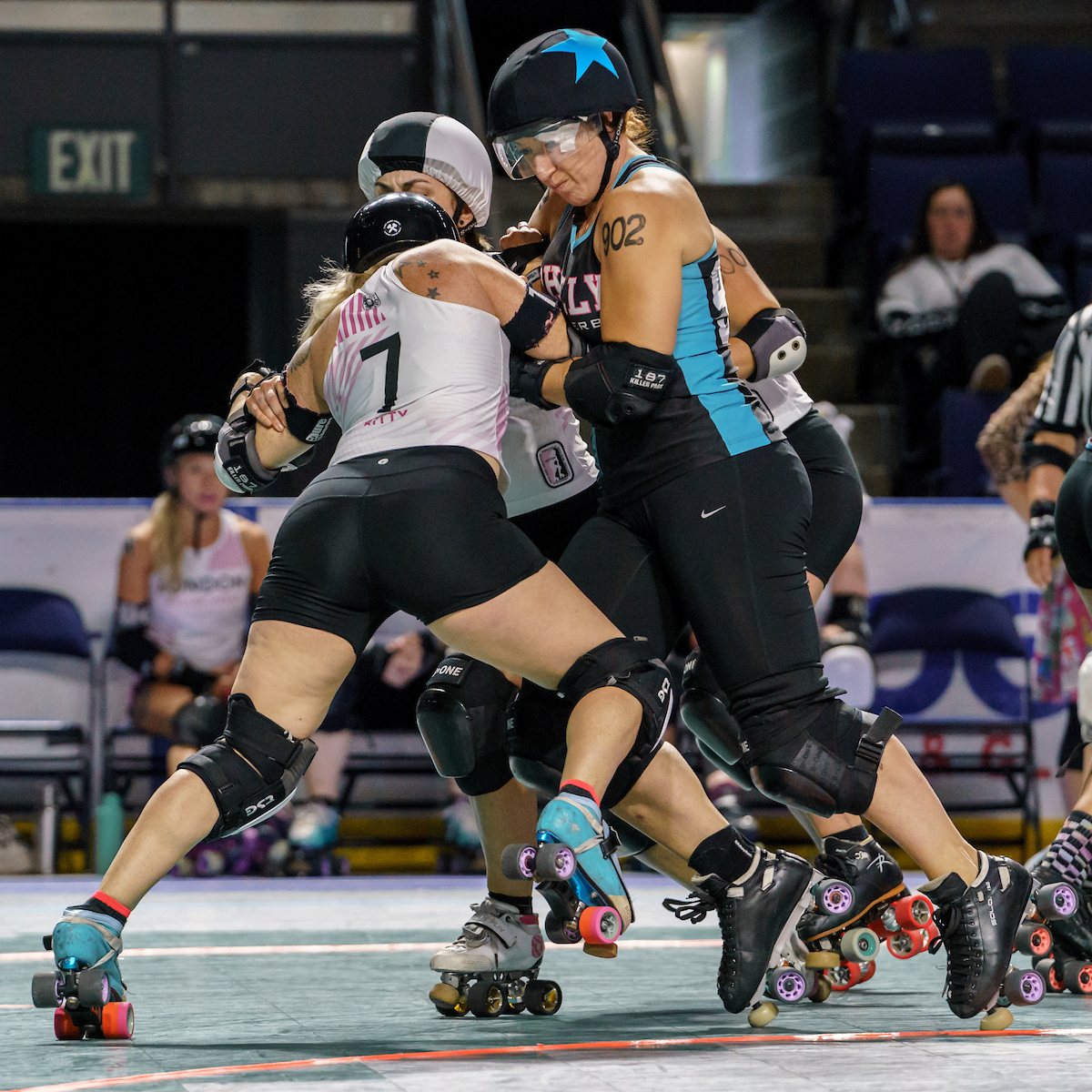 London vs Philly in Game 7 of the 2019 International WFTDA Playoffs: Seattle