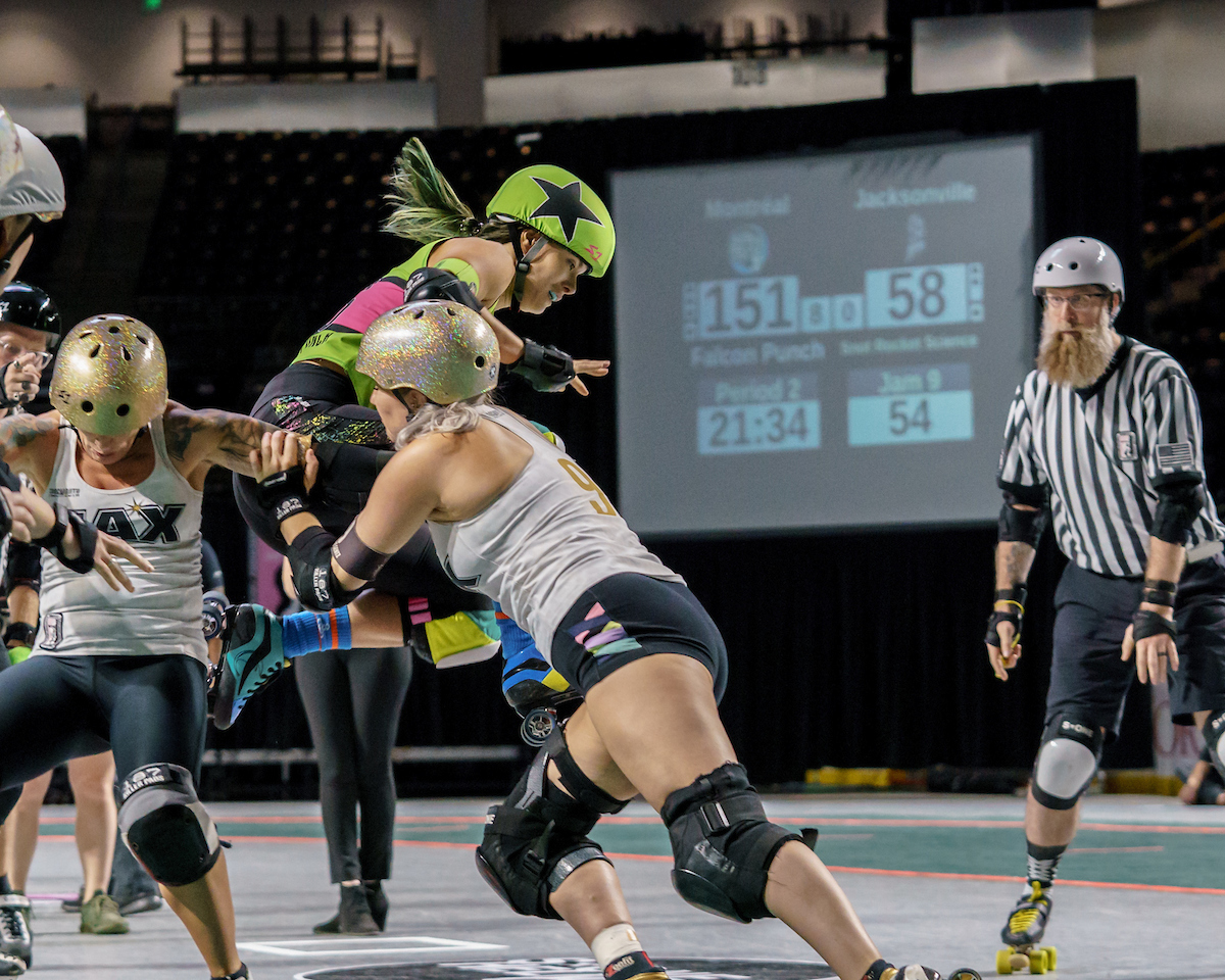 Seattle vs Montréal in Game 8 of the 2019 International WFTDA Playoffs: Seattle