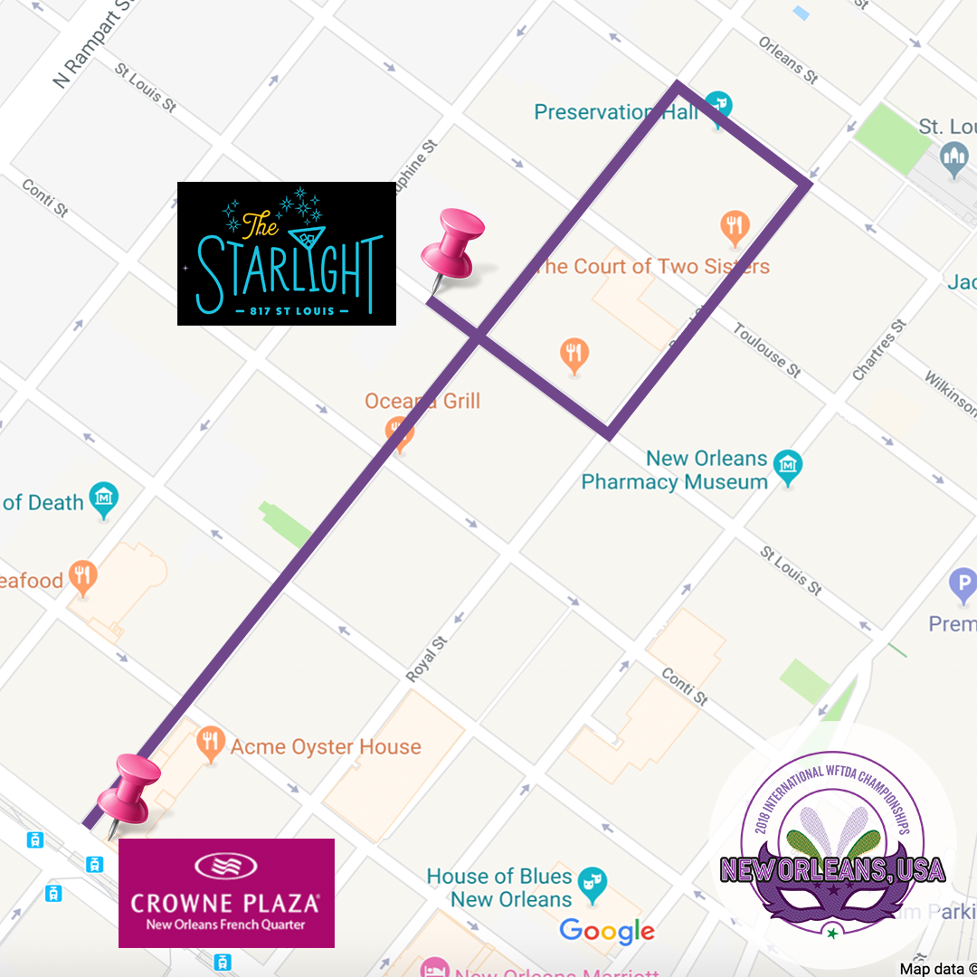 2018 International WFTDA Championships Parade Route