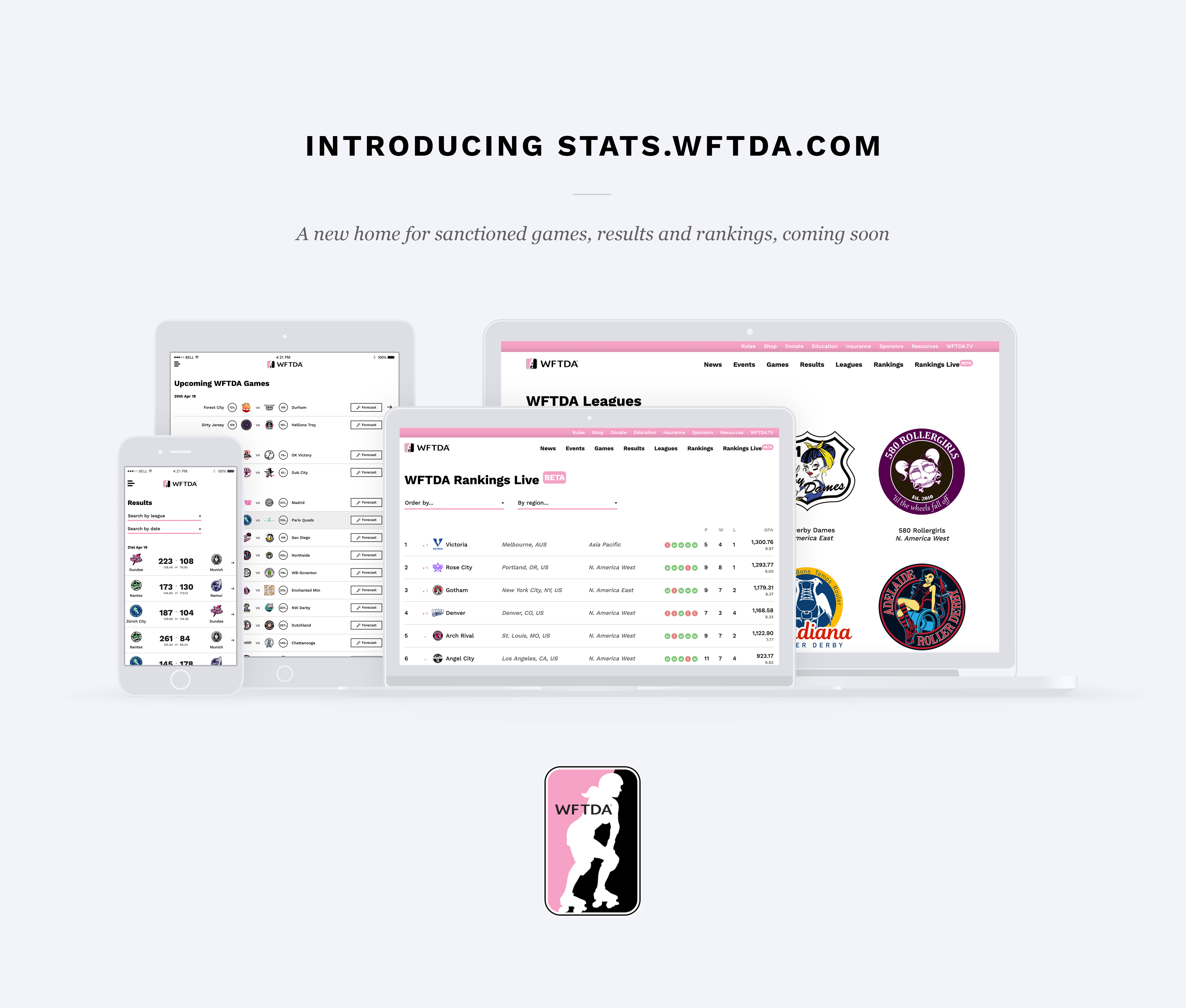 Introducting the New WFTDA Rankings and Stats Website - screenshots